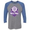 Unisex Triblend Three-Quarter Raglan T-Shirt Thumbnail