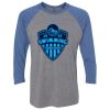 Unisex Triblend Three-Quarter Raglan T-Shirt Thumbnail