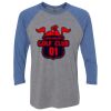 Unisex Triblend Three-Quarter Raglan T-Shirt Thumbnail