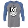 Unisex Triblend Three-Quarter Raglan T-Shirt Thumbnail