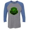 Unisex Triblend Three-Quarter Raglan T-Shirt Thumbnail