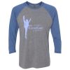 Unisex Triblend Three-Quarter Raglan T-Shirt Thumbnail