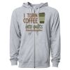 Icon Unisex Lightweight Loopback Terry Full-Zip Hooded Sweatshirt Thumbnail