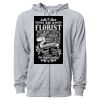 Icon Unisex Lightweight Loopback Terry Full-Zip Hooded Sweatshirt Thumbnail