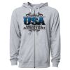 Icon Unisex Lightweight Loopback Terry Full-Zip Hooded Sweatshirt Thumbnail