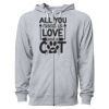 Icon Unisex Lightweight Loopback Terry Full-Zip Hooded Sweatshirt Thumbnail