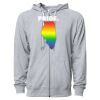 Icon Unisex Lightweight Loopback Terry Full-Zip Hooded Sweatshirt Thumbnail