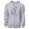 Icon Unisex Lightweight Loopback Terry Full-Zip Hooded Sweatshirt Thumbnail