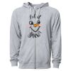 Icon Unisex Lightweight Loopback Terry Full-Zip Hooded Sweatshirt Thumbnail