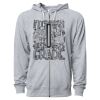 Icon Unisex Lightweight Loopback Terry Full-Zip Hooded Sweatshirt Thumbnail