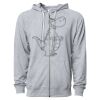 Icon Unisex Lightweight Loopback Terry Full-Zip Hooded Sweatshirt Thumbnail