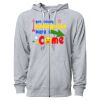 Icon Unisex Lightweight Loopback Terry Full-Zip Hooded Sweatshirt Thumbnail