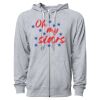 Icon Unisex Lightweight Loopback Terry Full-Zip Hooded Sweatshirt Thumbnail