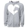 Icon Unisex Lightweight Loopback Terry Full-Zip Hooded Sweatshirt Thumbnail