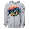 Icon Unisex Lightweight Loopback Terry Full-Zip Hooded Sweatshirt Thumbnail