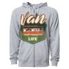 Icon Unisex Lightweight Loopback Terry Full-Zip Hooded Sweatshirt Thumbnail