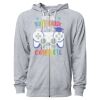Icon Unisex Lightweight Loopback Terry Full-Zip Hooded Sweatshirt Thumbnail