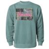 Unisex Midweight Pigment-Dyed Crewneck Sweatshirt Thumbnail