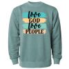 Unisex Midweight Pigment-Dyed Crewneck Sweatshirt Thumbnail