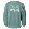Unisex Midweight Pigment-Dyed Crewneck Sweatshirt Thumbnail